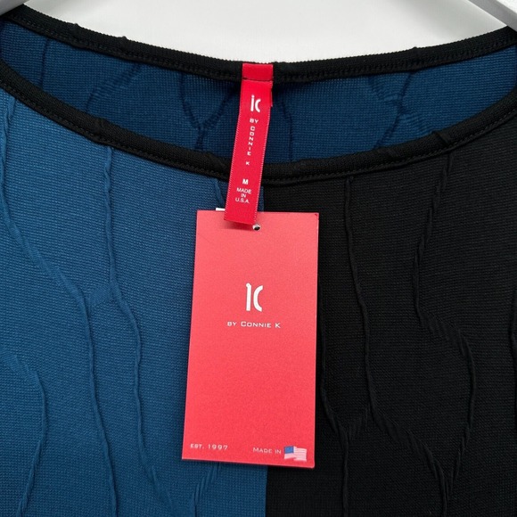 IC by Connie K Tunic Top Shirt‎ Blouse Medium 3/4 Sleeve Stretch Lagenlook New - Picture 11 of 14